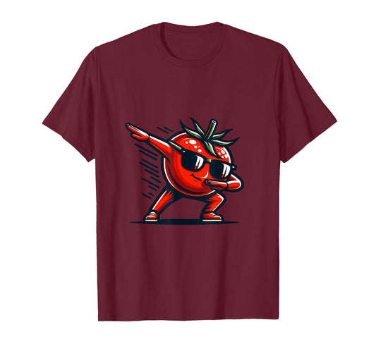 Dab Tomato Dancing Dabbing Retro Fruit T-Shirt