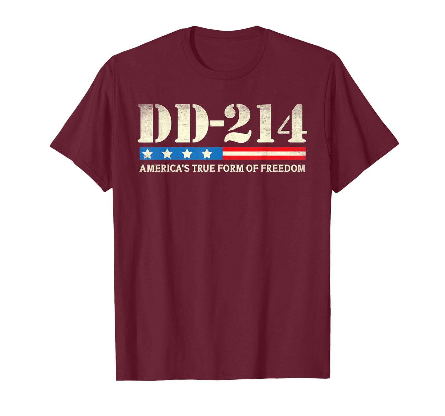 DD-214 Alumni Veterans Patriotic US American Flag T-Shirt