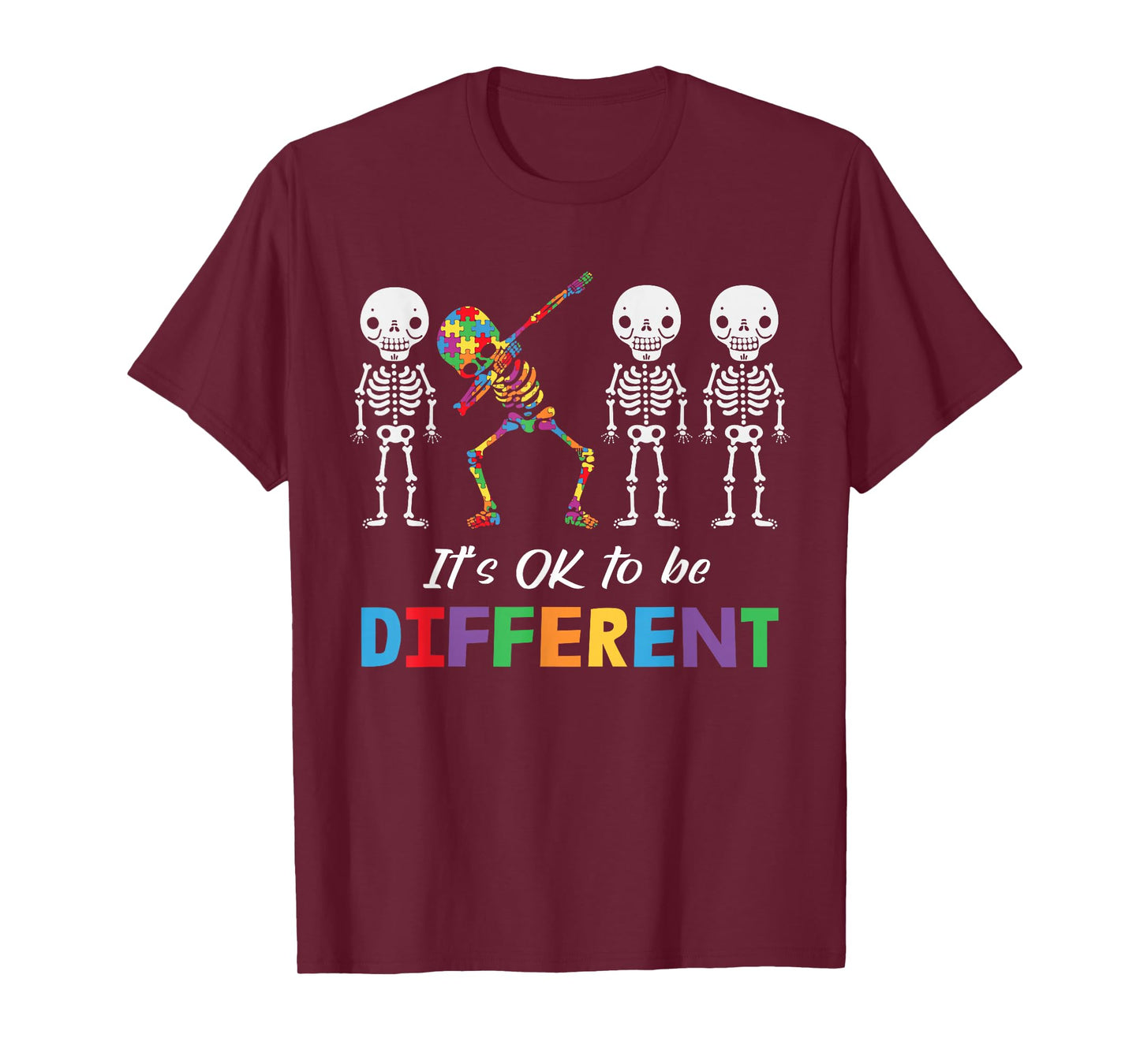 Autism Awareness Shirt Women Kid Its Ok To Be Different T-Shirt
