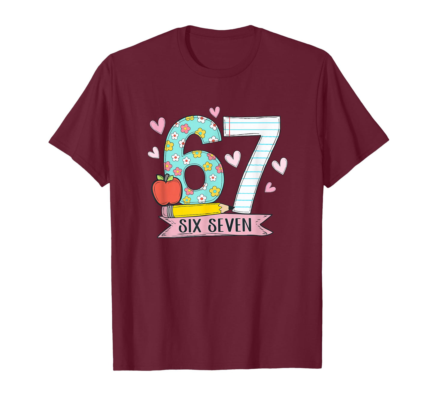 67 Shirt for Teachers 67 Meme Women Teacher Six Seven T-Shirt