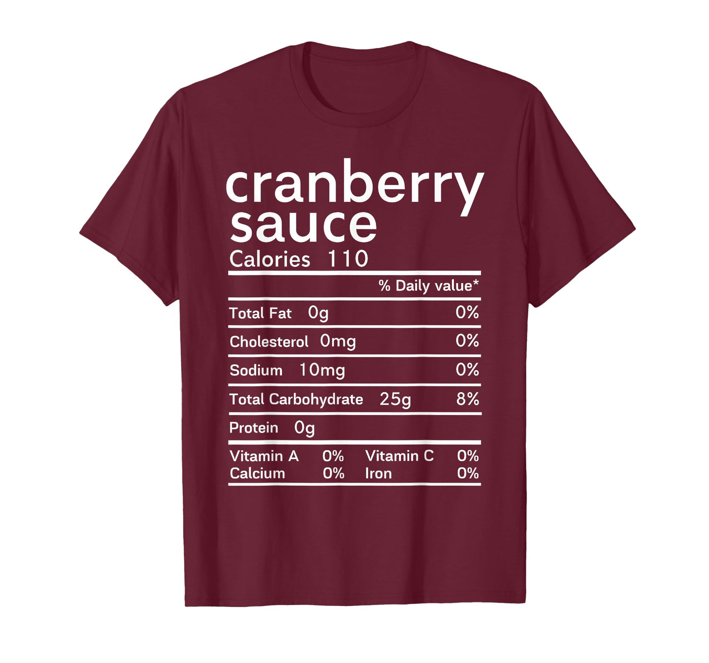 Cranberry sauce nutrition facts Thanksgiving T-Shirt