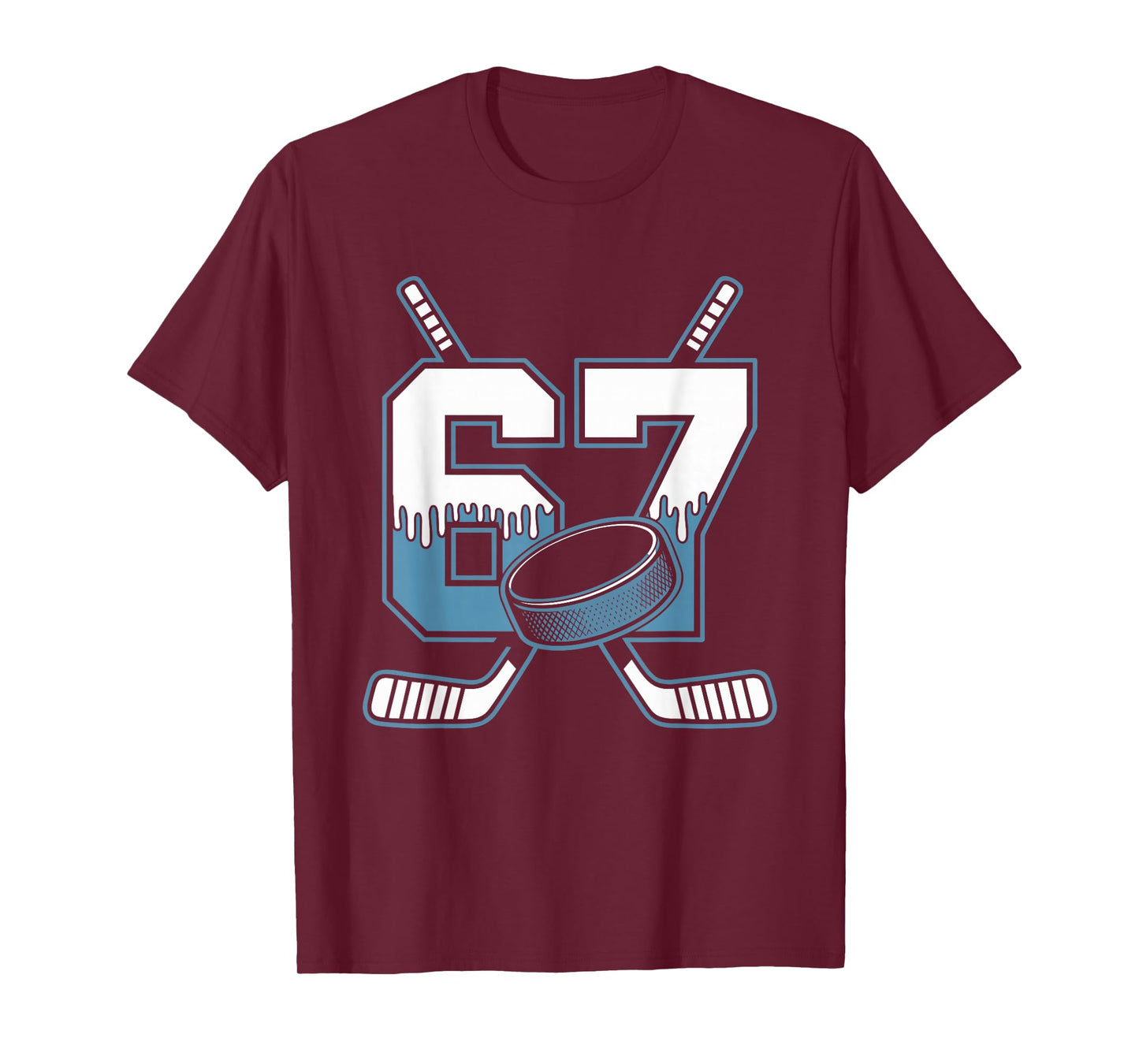 Hockey 67 Six Seven Alpha Slang 6 7 Meme Kids Teachers Boy T-Shirt
