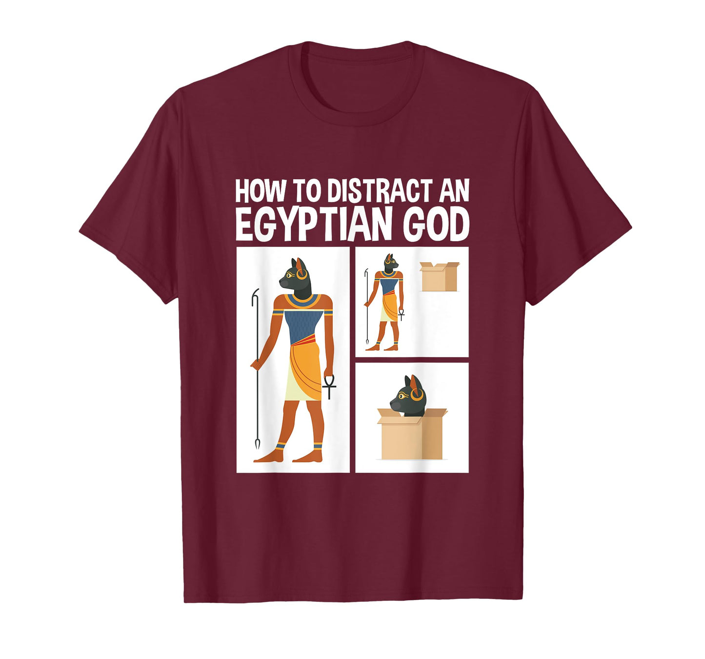 How To Distract An Egyptian God Funny Cat Tshirt T-Shirt