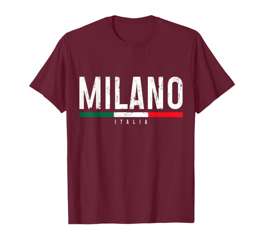 Milano Italia Italian Flag Vintage Italy Souvenir T-Shirt