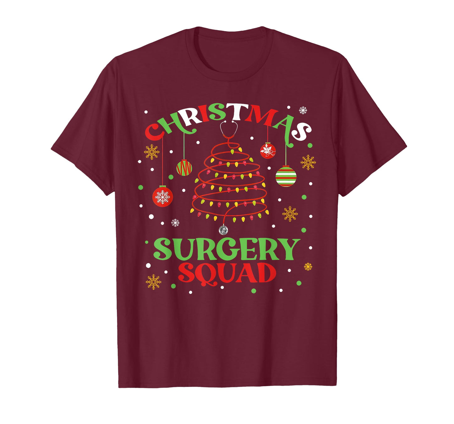 Christmas Surgery Squad Medical Surgical Nurse RN Xmas T-Shirt