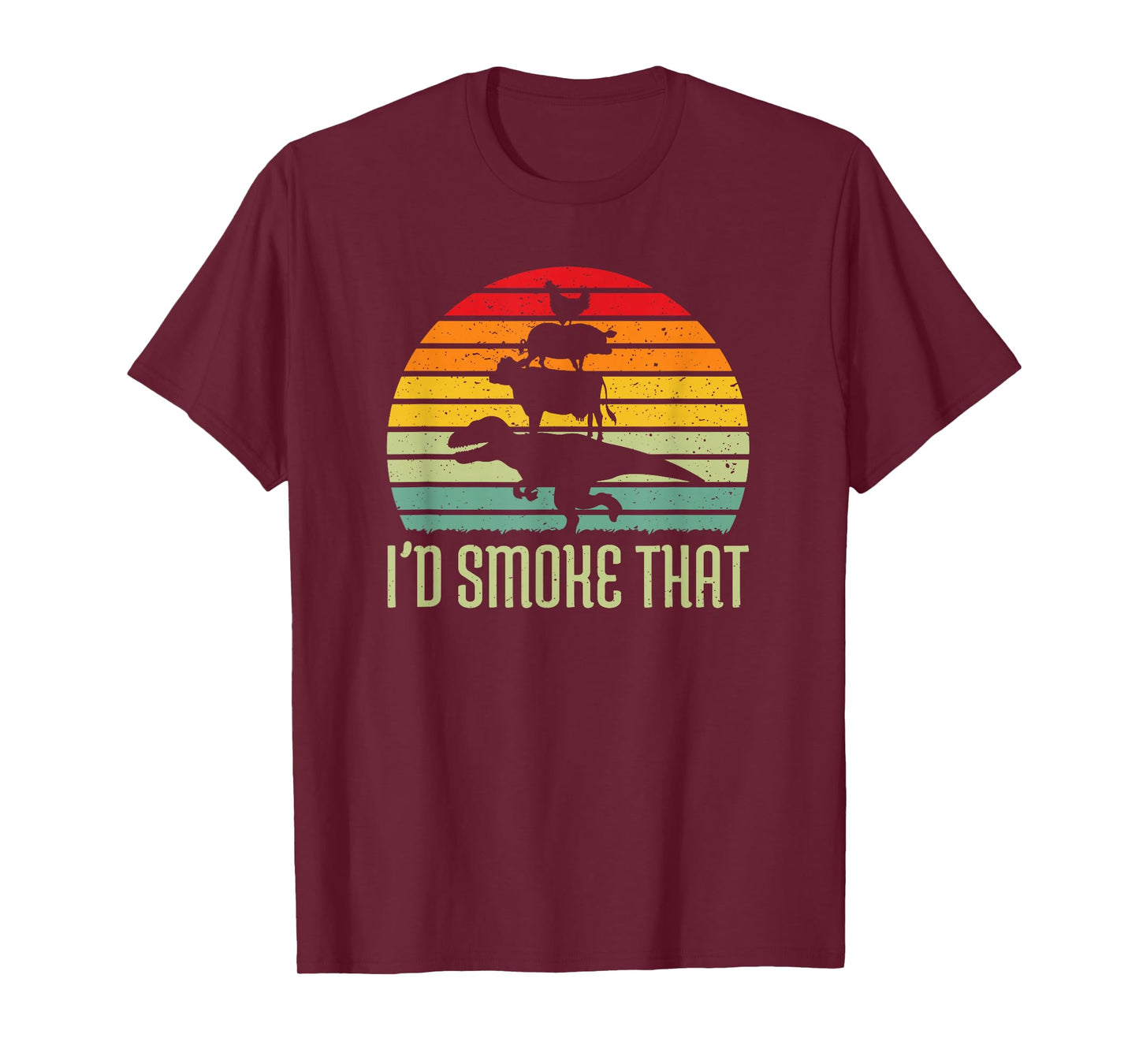 Barbecue Dinosaur BBQ Meat Grilling Smoker Womens & Mens T-Shirt