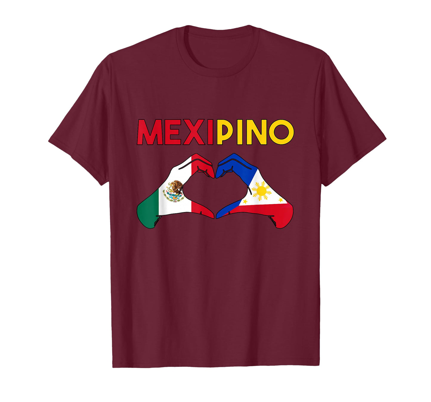 Philippines Mexico Filipino Mexipino Flag Day Mexican Heart T-Shirt