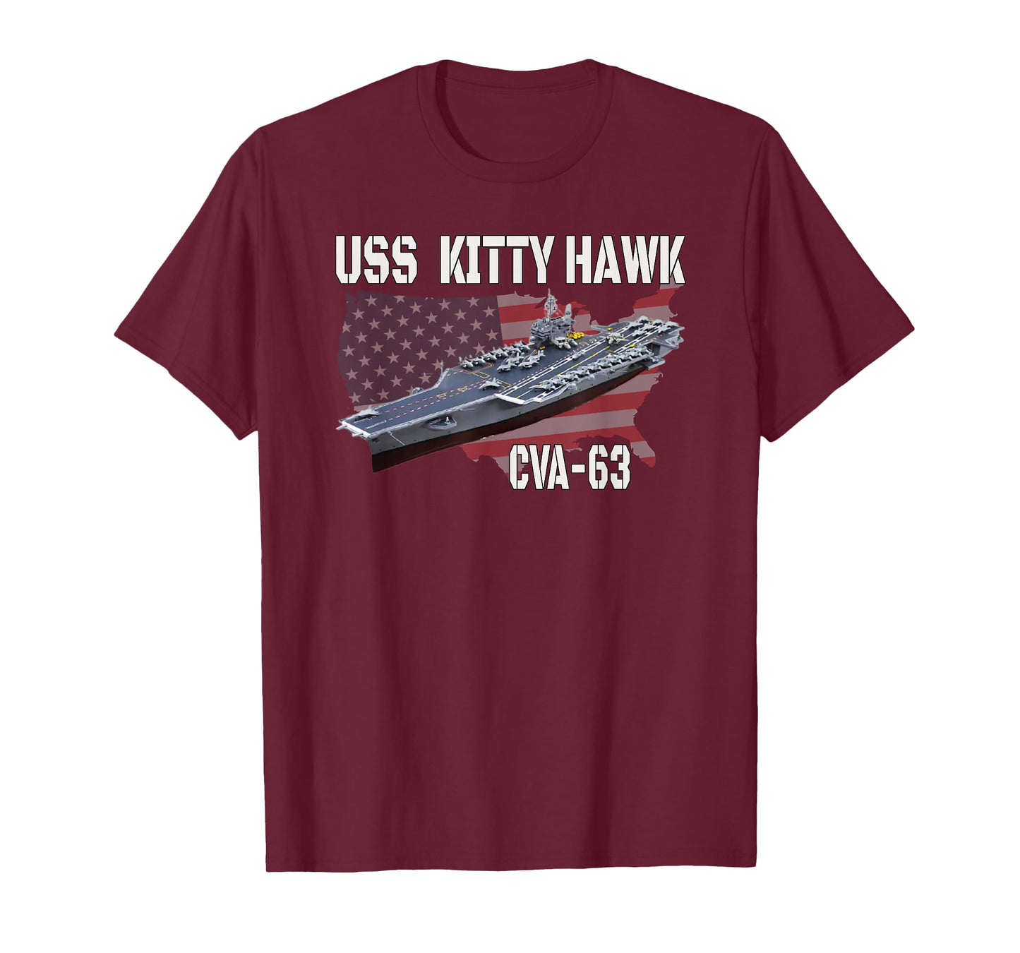 USS Kitty Hawk CVA-63 Aircraft Carrier Veterans Day T-Shirt