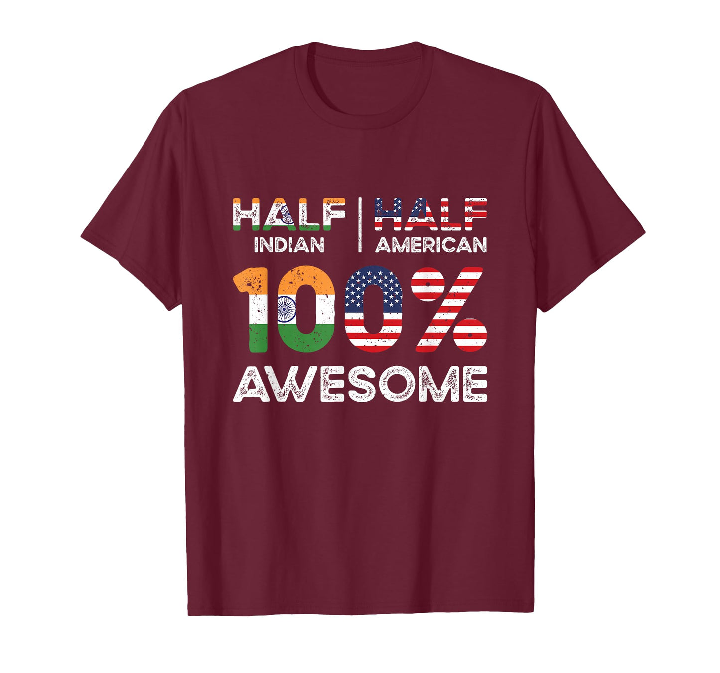 Indian American Patriot USA Grown India US Flag T-Shirt
