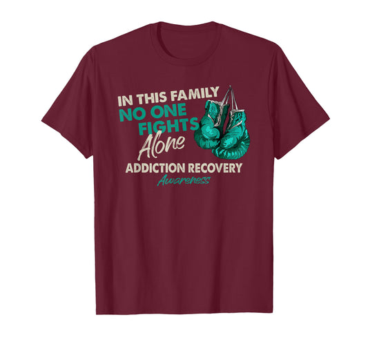 Addiction Recovery Awareness Month Gloves Ribbon T-Shirt