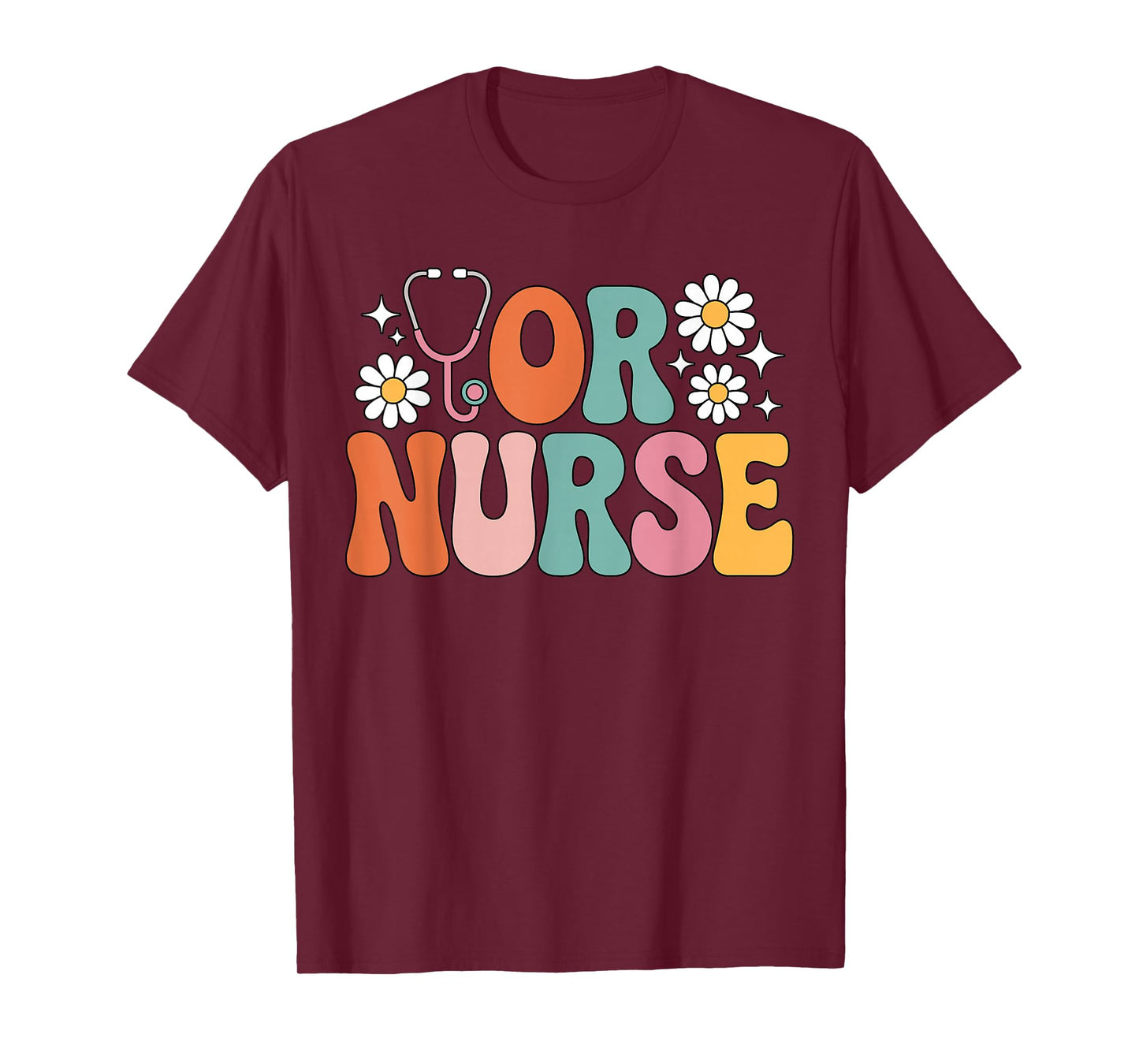 Cute Groovy OR Nursing School Medical Operating Room Nurse T-Shirt
