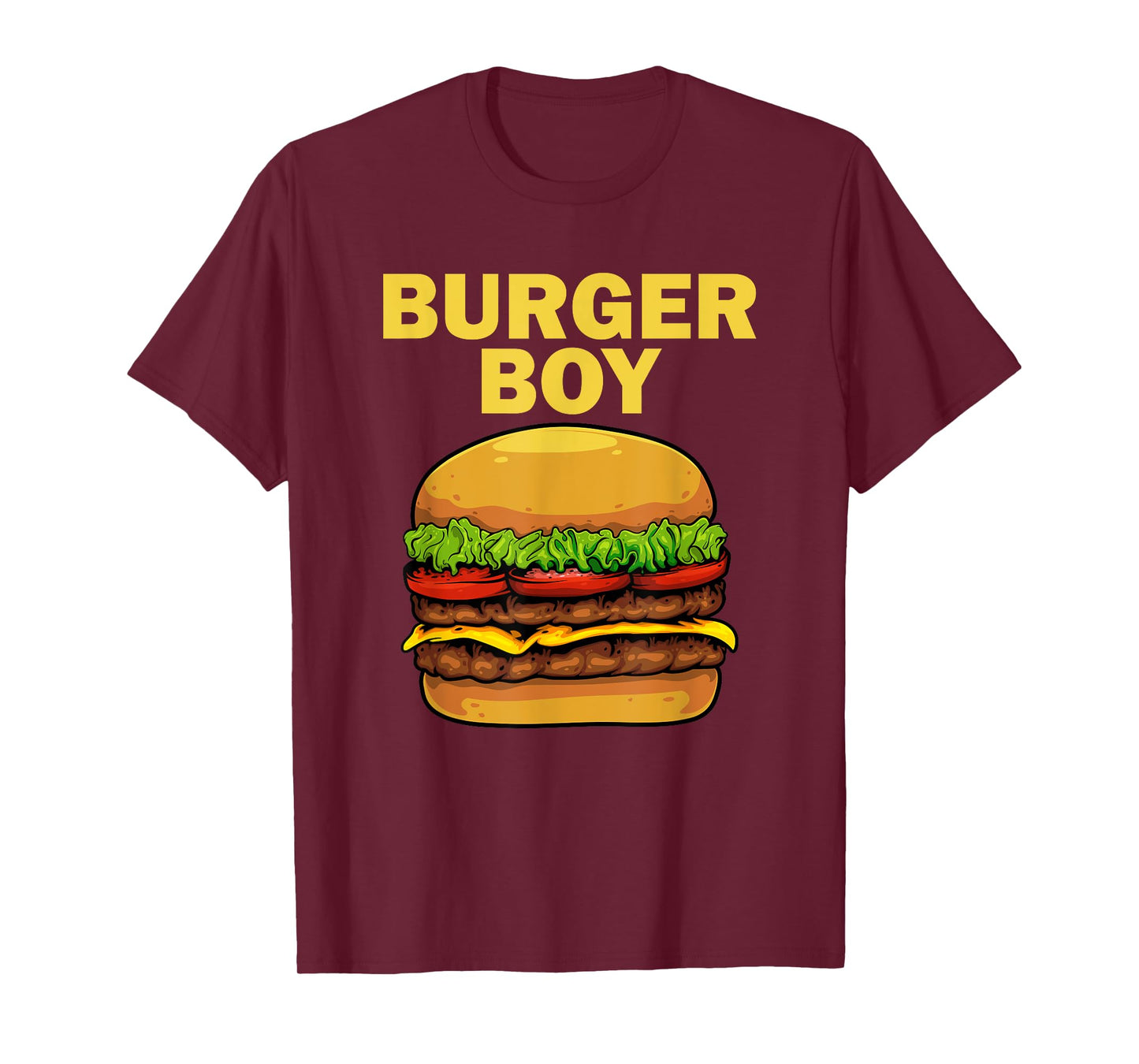 Cool Burger Art For Boys Men Hamburger Cheeseburger Lovers T-Shirt