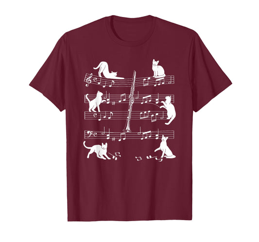 Clarinetist Cats for Cat Loving Clarinet Player T-Shirt