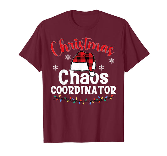 Christmas Chaos Coordinator Mom Funny Matching Family Squad T-Shirt