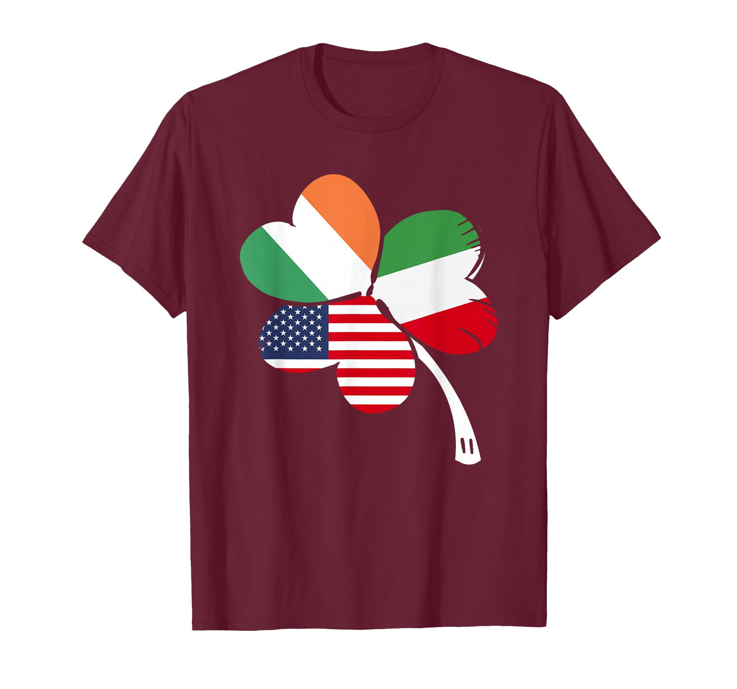 Irish Italian American Flag USA St. Patrick's Day T-Shirt