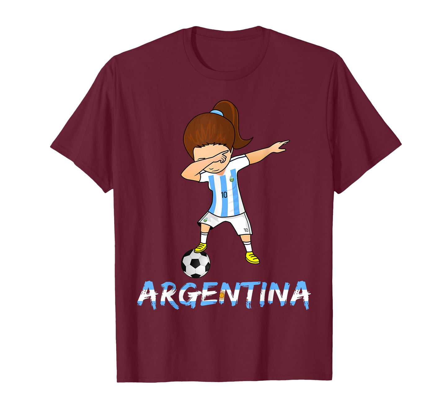 Dabbing Argentina Shirt, Soccer Girl 2018 Football Jersey T-Shirt