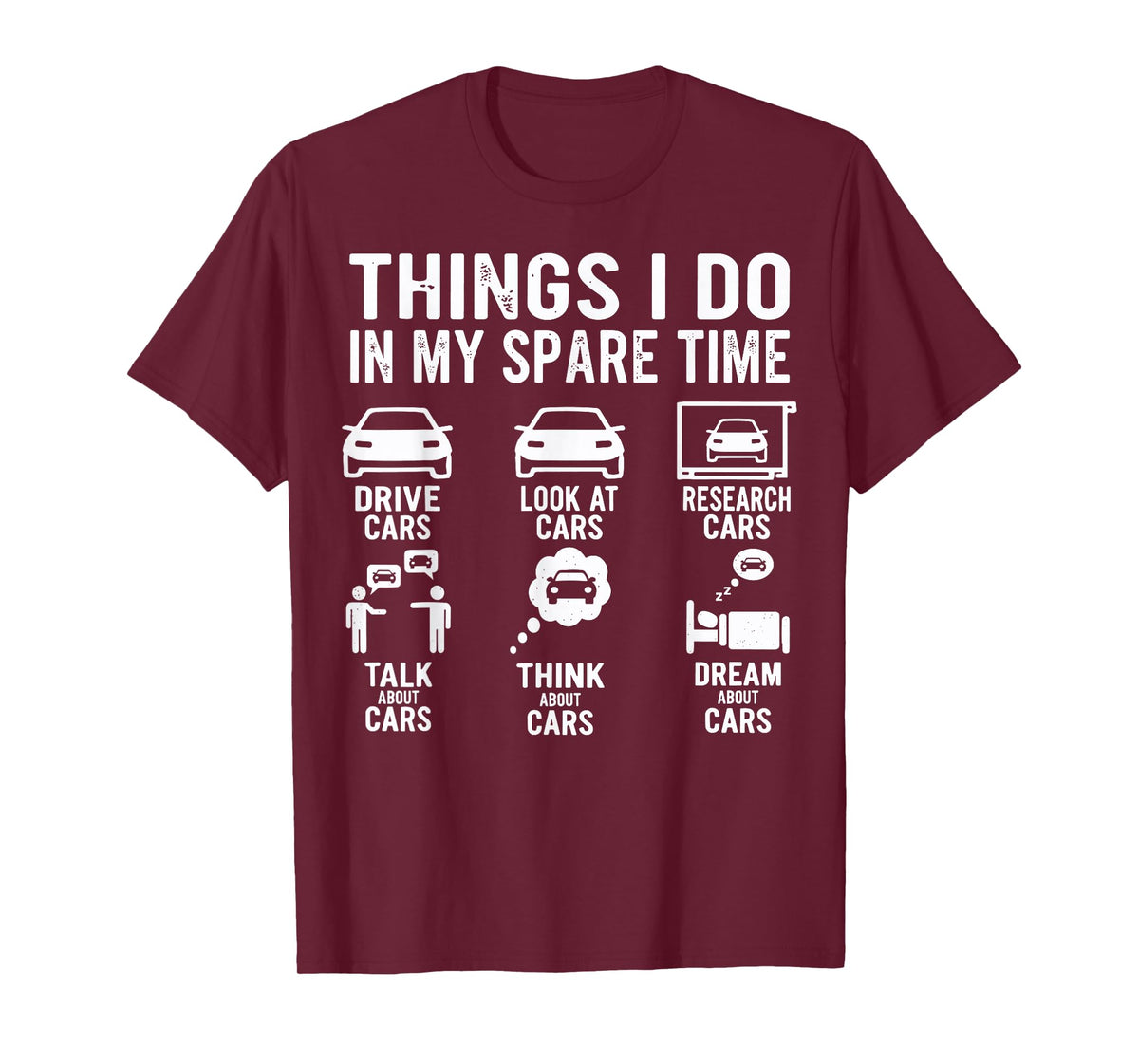 Things I Do in My Spare Time Funny Car Enthusiast Car Guy T-Shirt