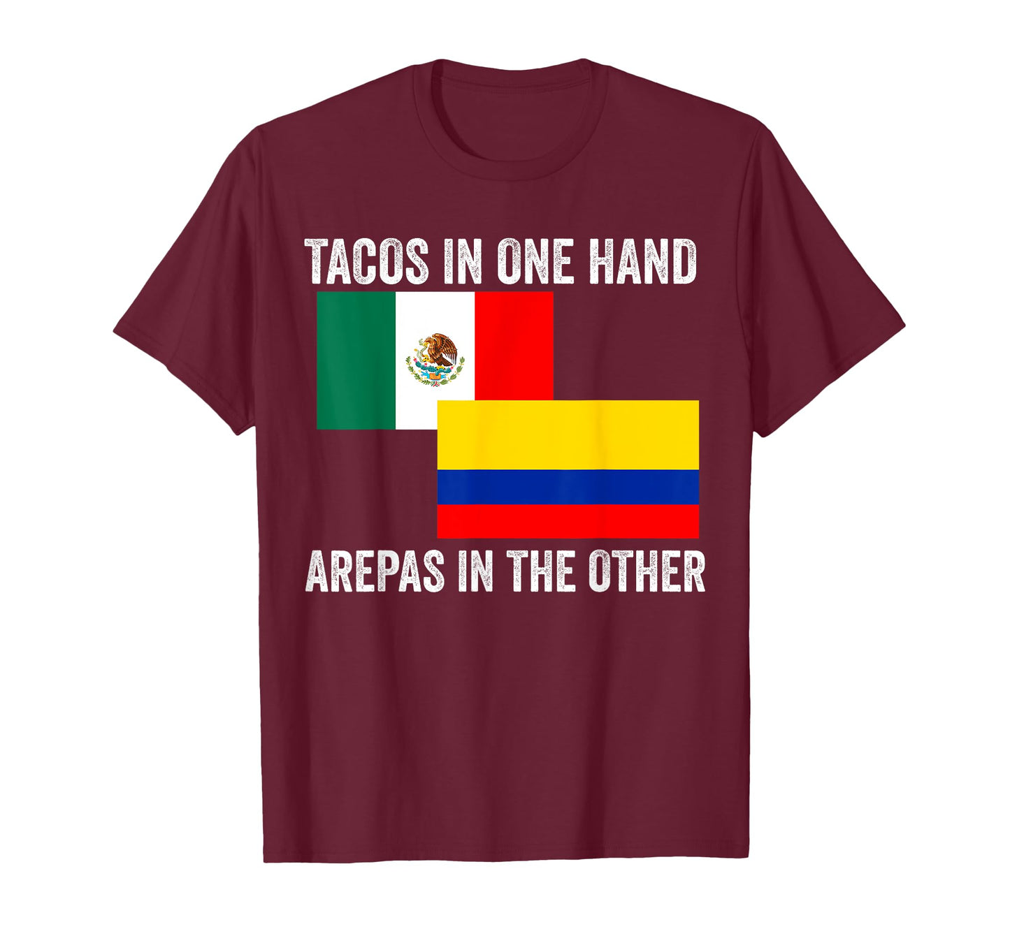 Half Colombian Half Mexican Flag 1/2 Heritage Pride T-Shirt