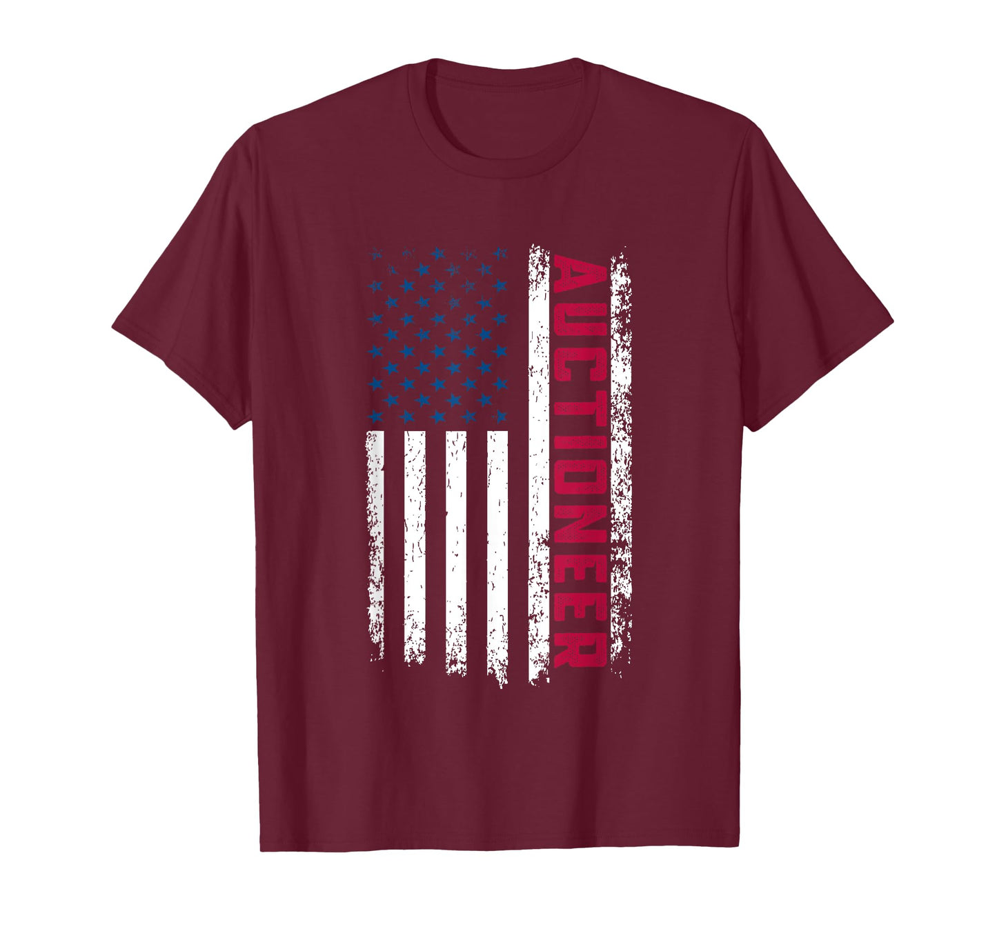 Auctioneer American Flag 4th July USA Patriotic Auctioneer T-Shirt