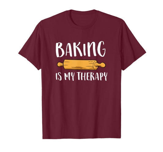 Christmas Cookie Baking Baker Gift Baking Is My Therapy T-Shirt