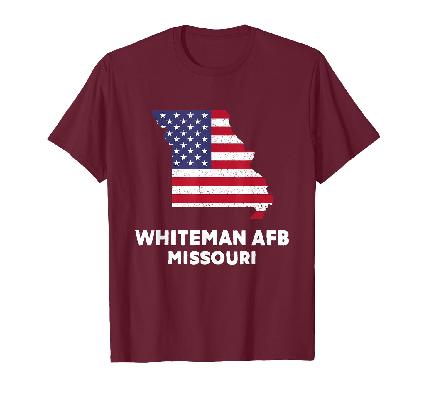 Distressed Patriotic USA Flag Whiteman AFB, Missouri T-Shirt