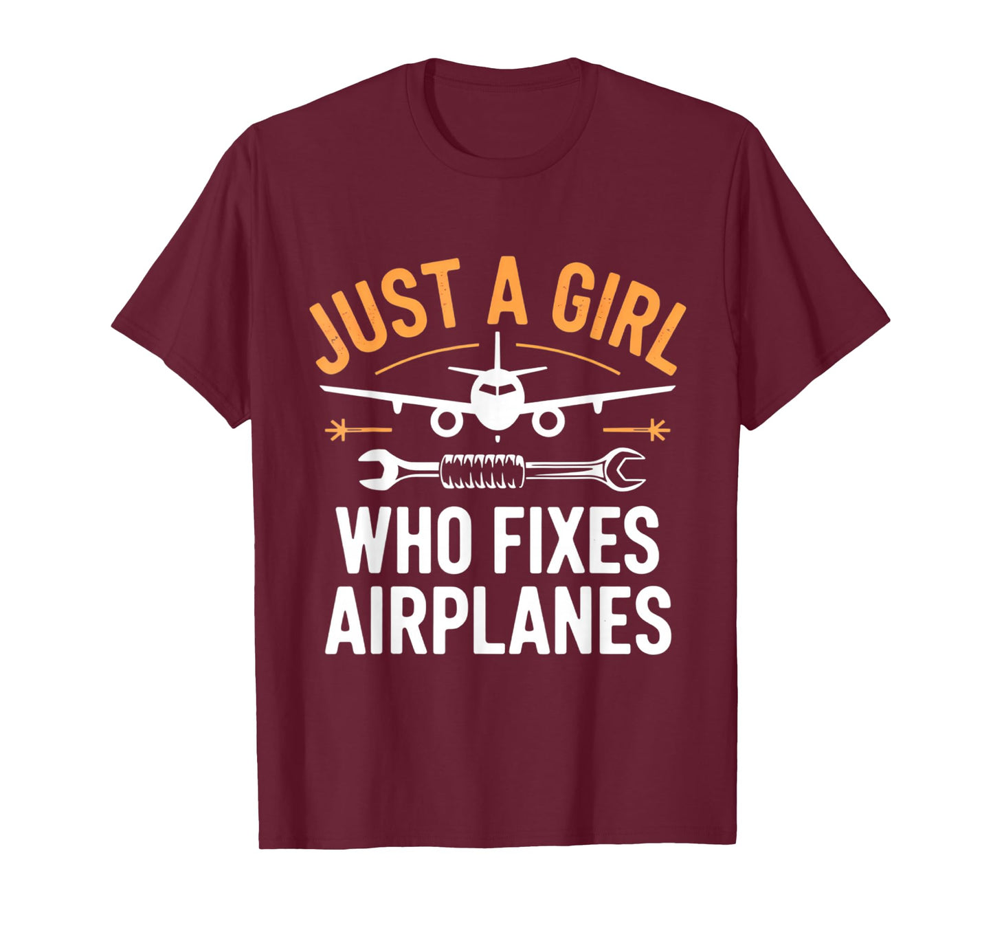 Aircraft Mechanic Women Just a Girl Who Fixes Airplanes T-Shirt