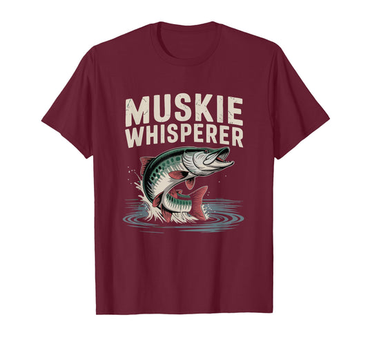 Muskie Whisperer Funny Musky Fishing T-Shirt