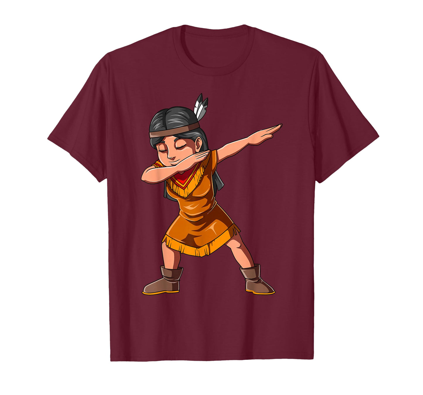Dabbing Native Girl Dabbing Indian American Native Girl T-Shirt