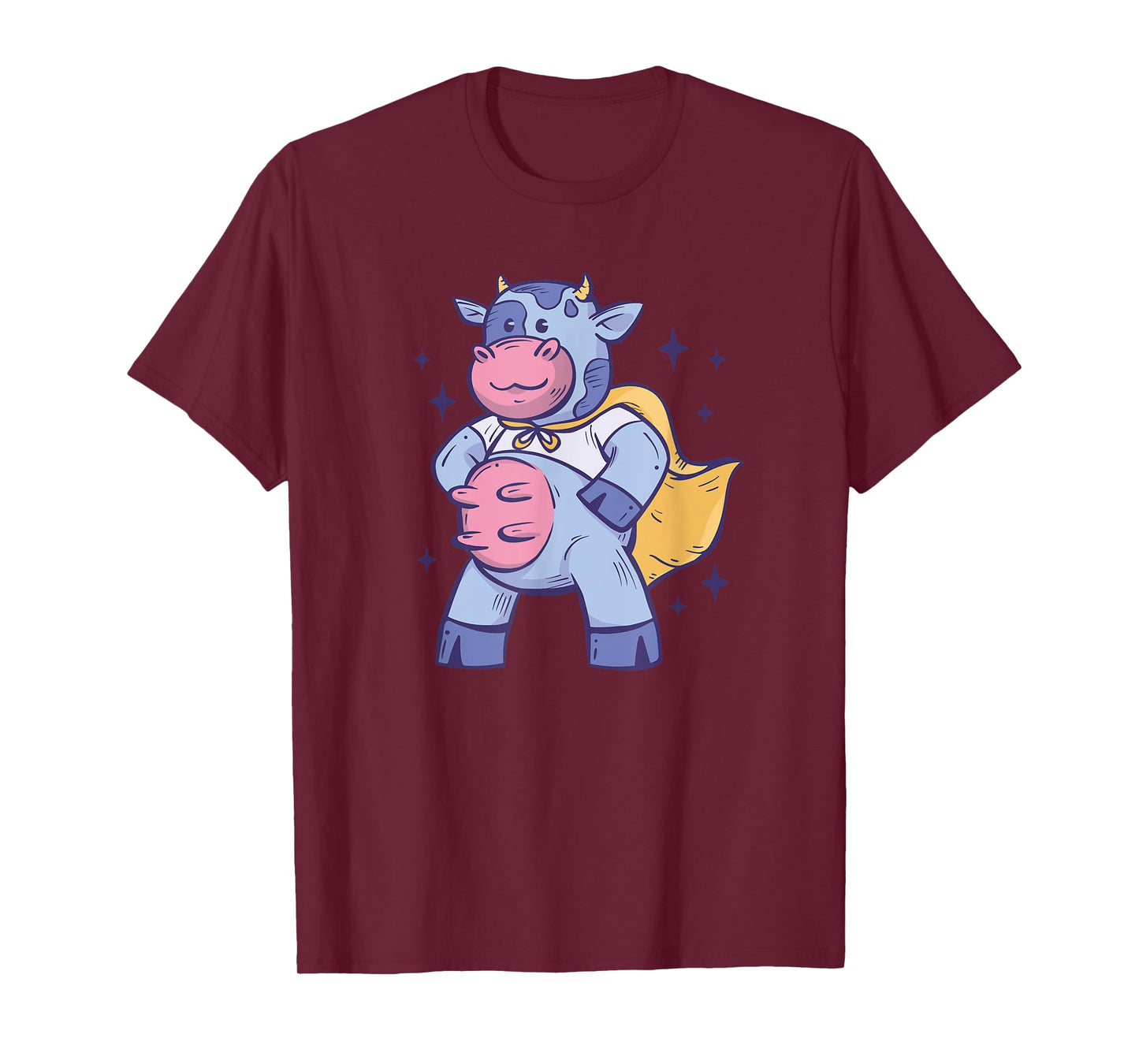 Cow In Superhero Costume Cattle, Cow Farmer T-Shirt