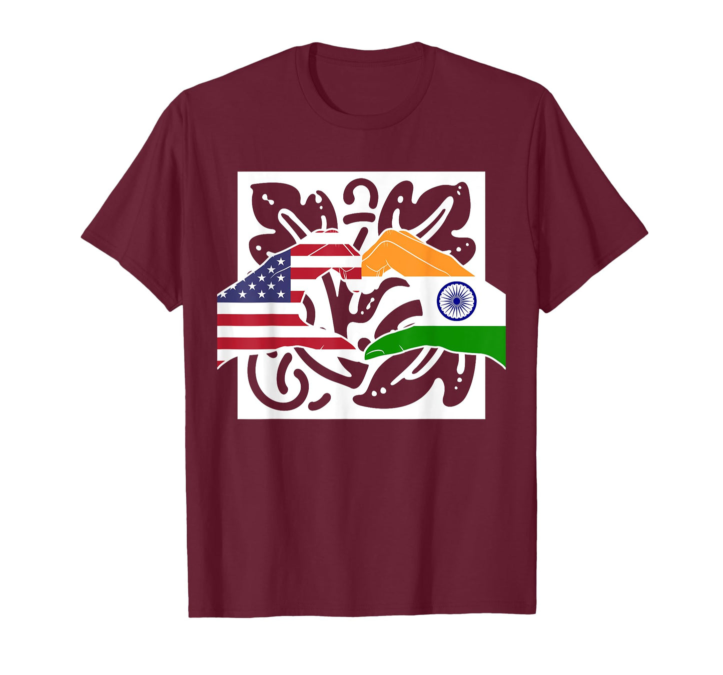 America USA American India Indian Mixed DNA Flag T-Shirt