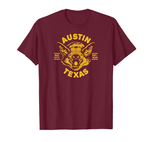 Austin BAT - Bat City Texas TX/Est Established 1839 Design T-Shirt
