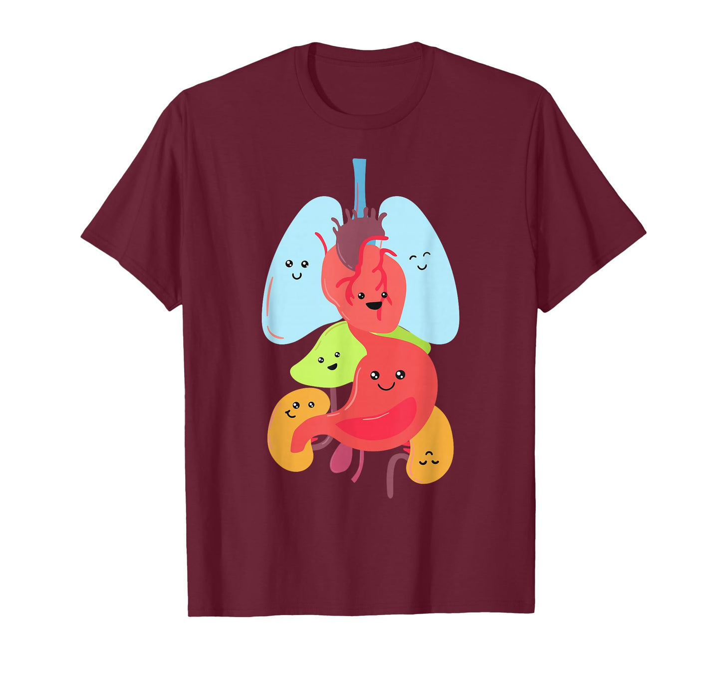 Cute Anatomy TShirt - Internal Organs Body Tee T-Shirt