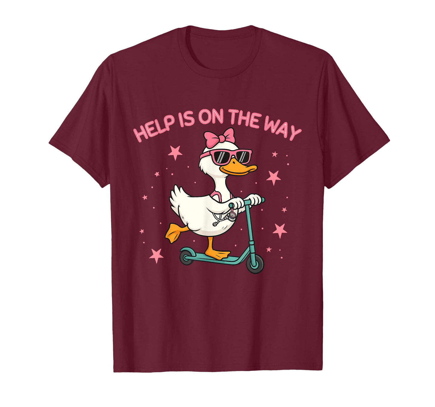 Cute Scooter Goose School Nurse Help is On The Way T-Shirt