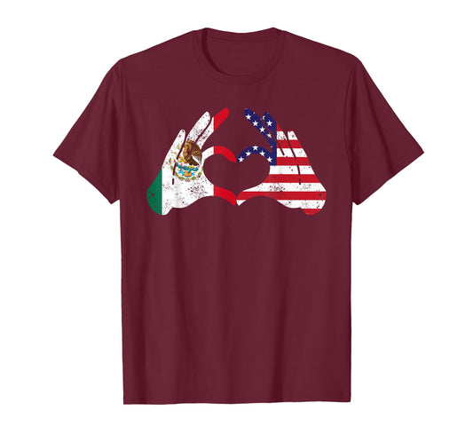 American Mexican Pride Heritage America Mexico Flag Roots T-Shirt