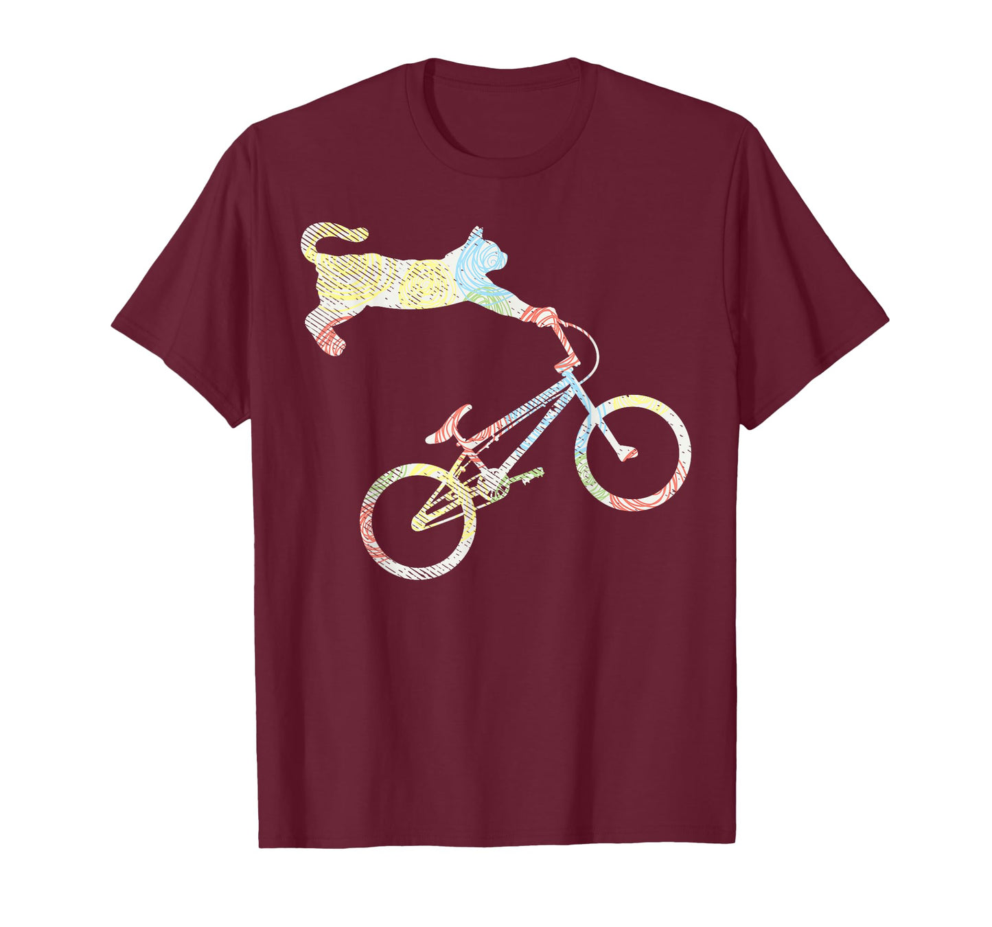 Biker Cat Bmx Bike Funny Animal Biking Cycling Bicycle Gift T-Shirt