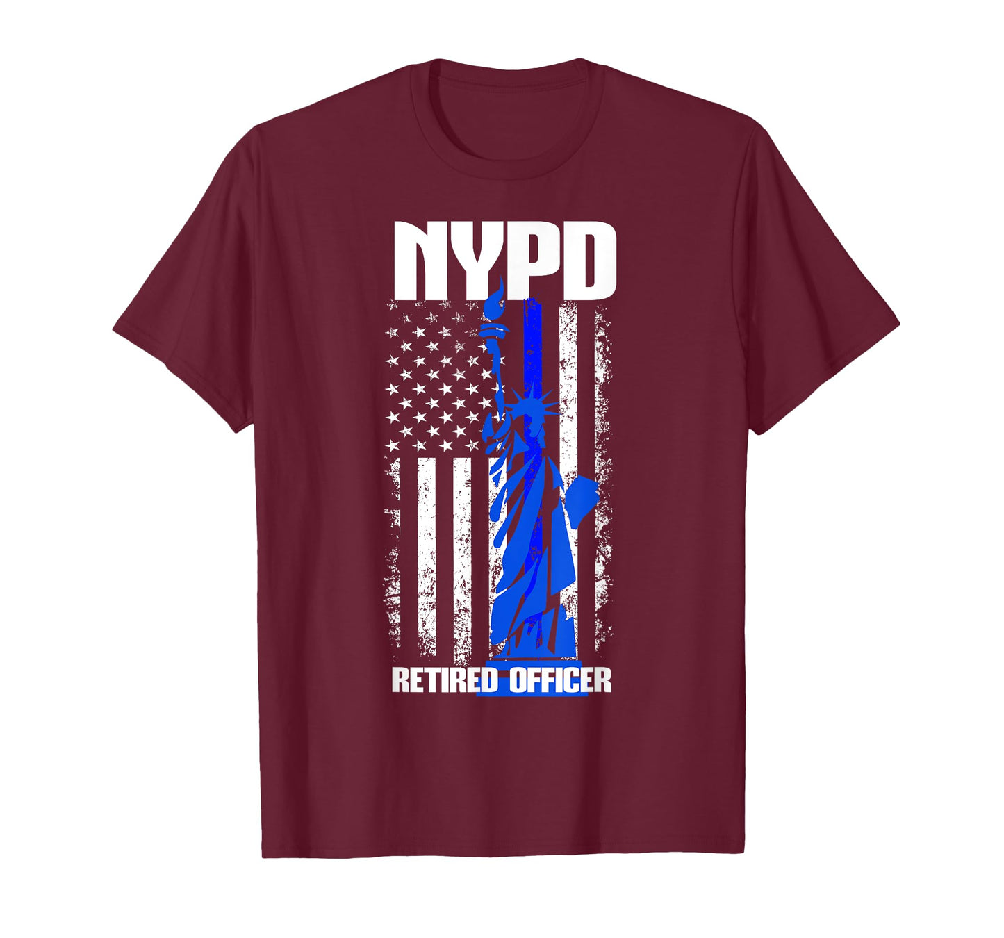 NYPD New York Police Department Statue of Liberty Retired T-Shirt