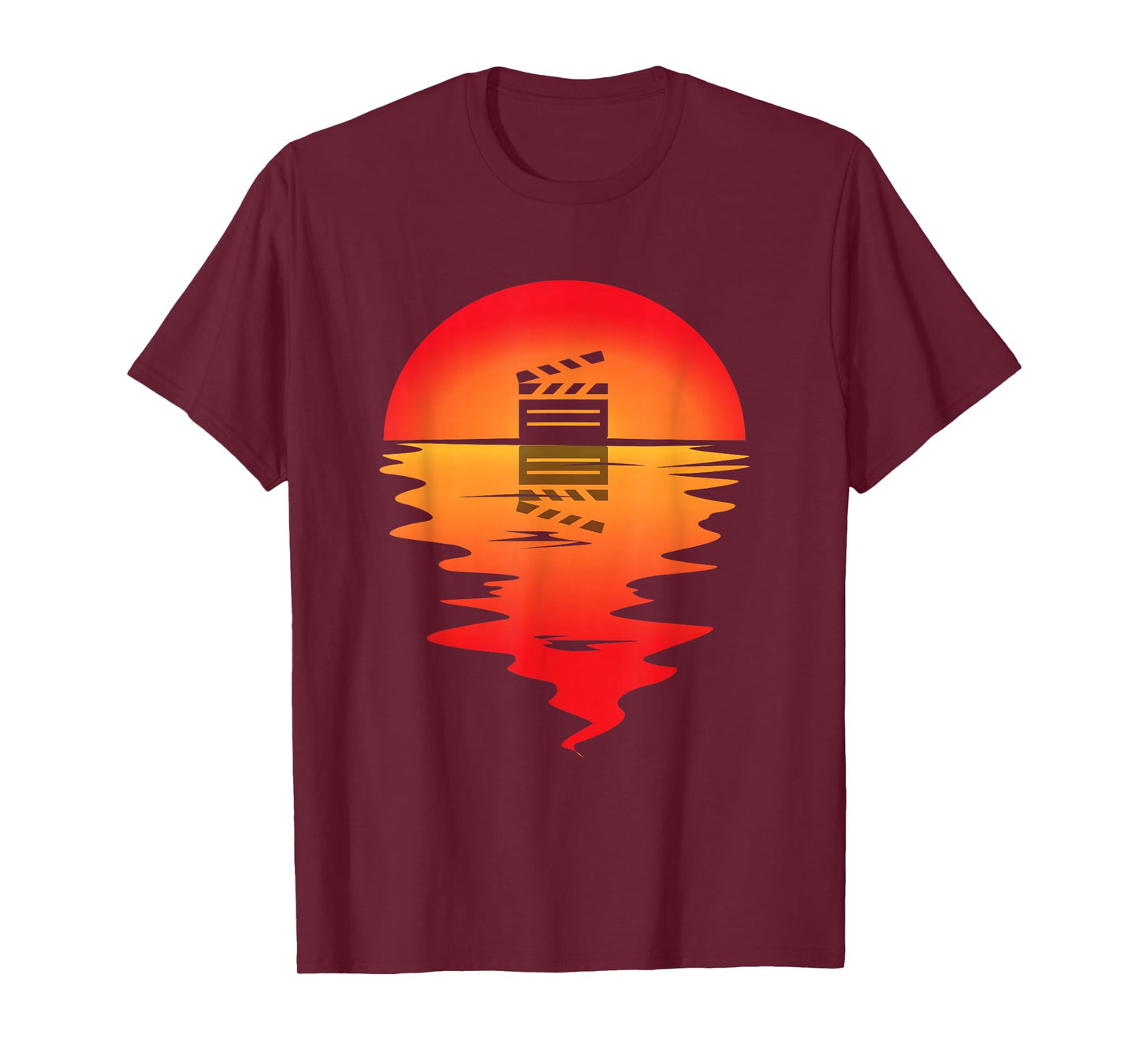 Filmmaker Sunset Clapboard Filmmaking Cinematographer T-Shirt