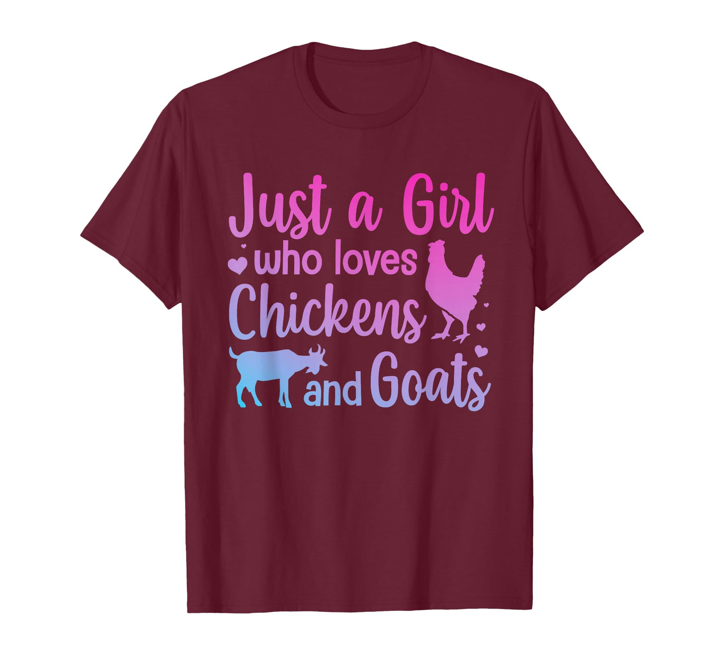 Cool Chicken Goat Design for Women Girls Pygmy Goat Lover T-Shirt