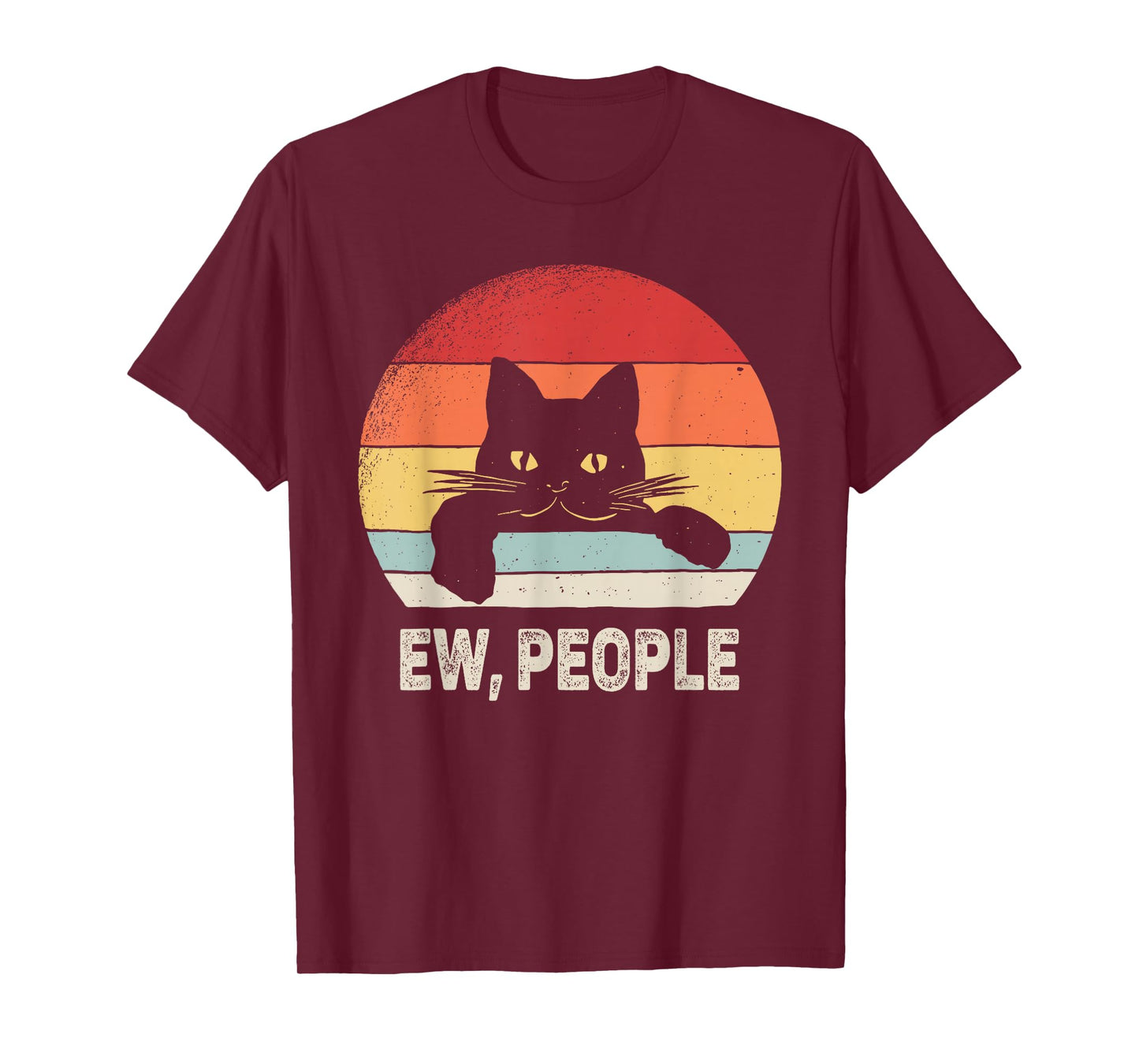 Vintage Retro Ew, People Black Cat T-Shirt