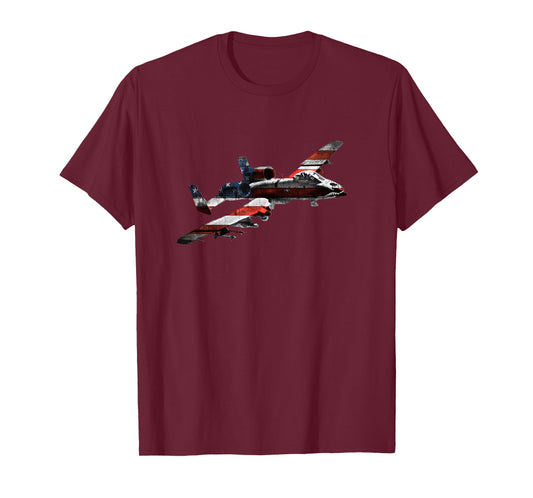 American Flag A-10 Warthog T-Shirt T-Shirt