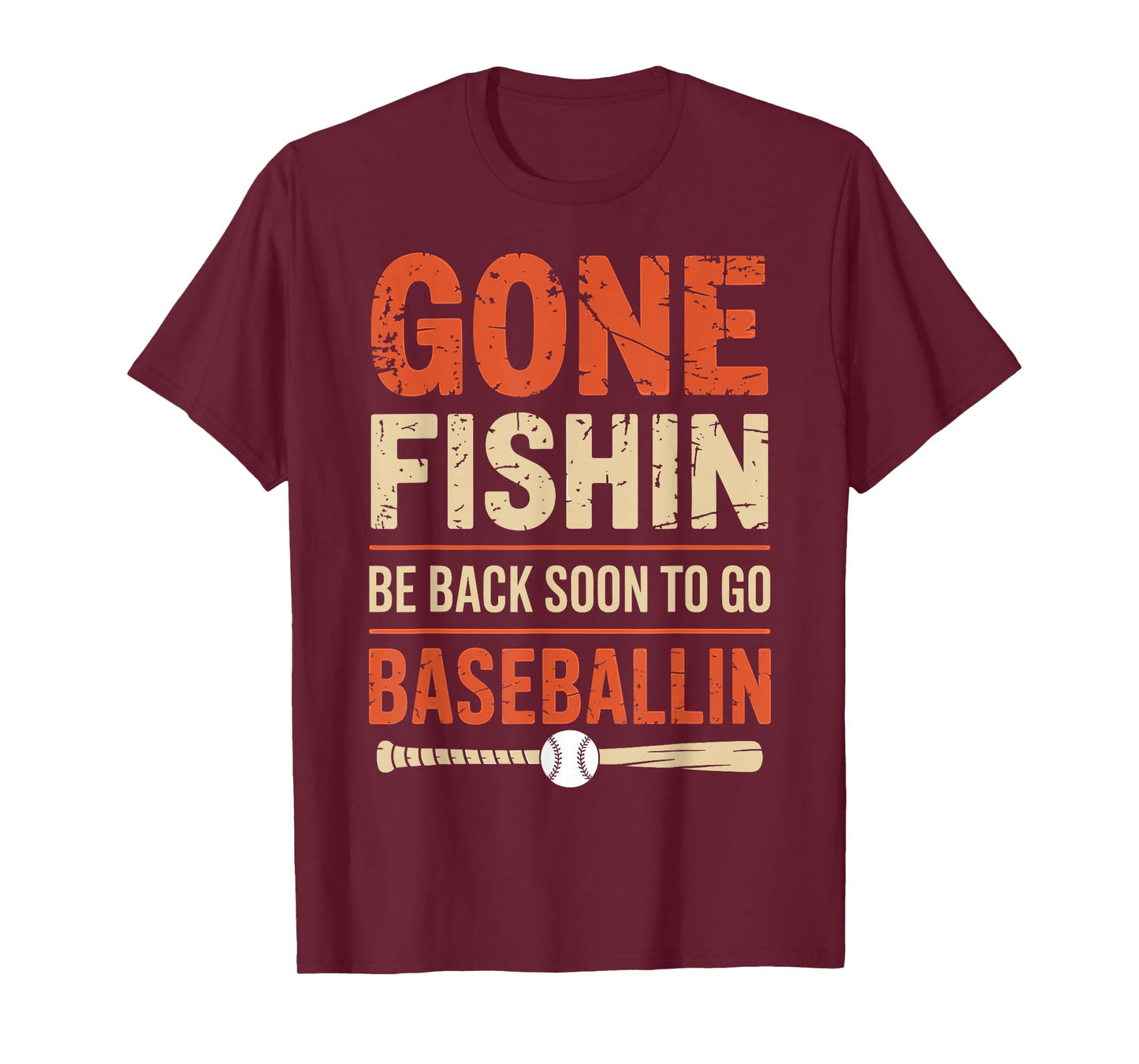 Funny Fishing and Baseball Outdoor T-Shirt