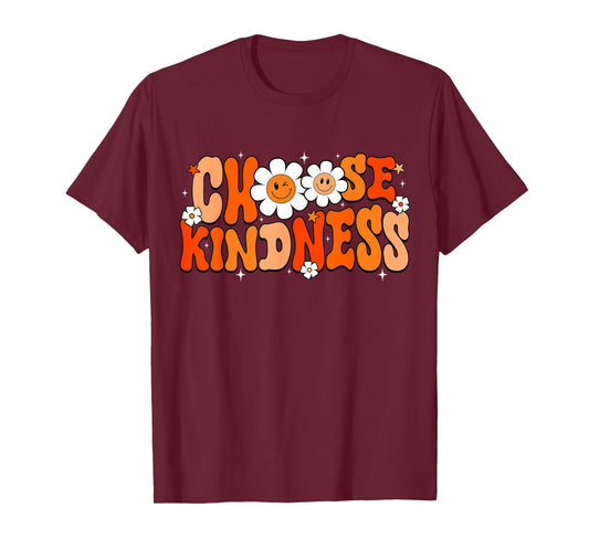 Choose Kindness Shirt Retro Be Kind Inspirational Unity Day T-Shirt