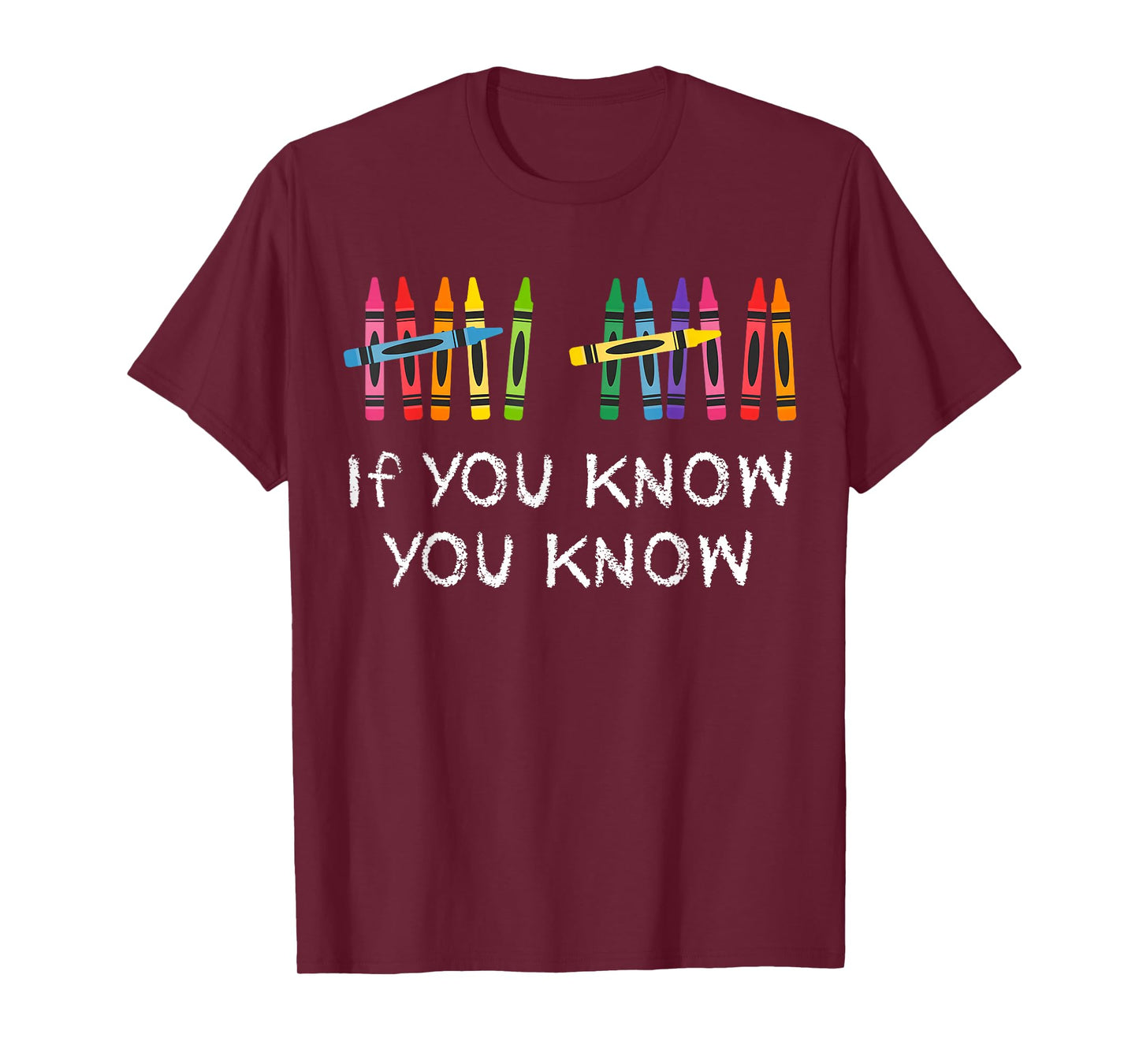 Funny Six Seven 6 7 Meme Tally Marks Crayons Teacher Kids T-Shirt