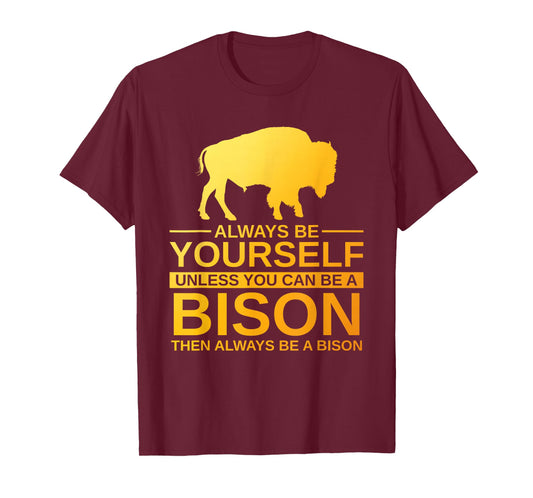 Cool Bison Design For Men Women Buffalo Animal Lovers Bison T-Shirt