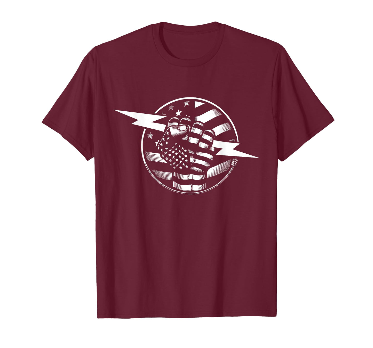 Electrician Hero American Flag Electrical Worker for Men T-Shirt