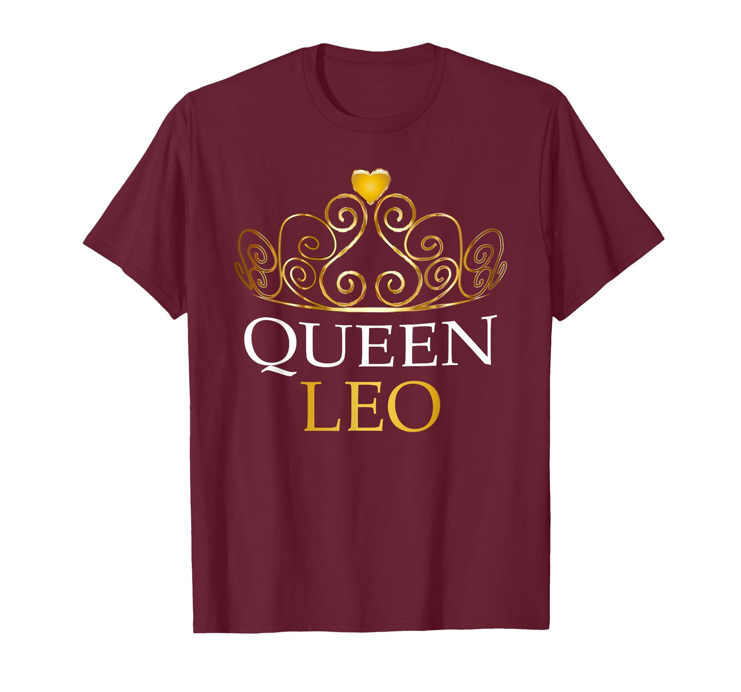 Womens Queen Leo Zodiac Birthday Gift T-Shirt