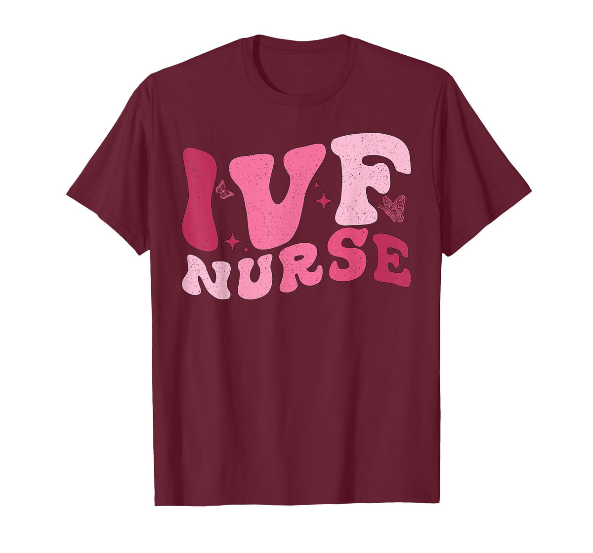 Retro Pink IVF Nurse Fertility Nurse Fertility Rn OBGYN T-Shirt