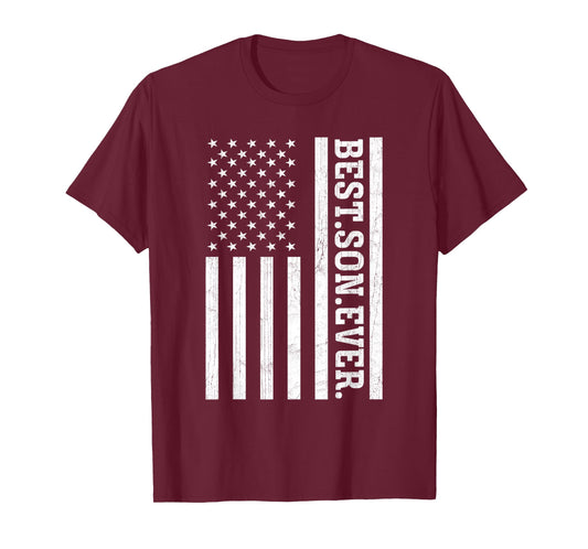 Best Son Ever US American Flag Son Vintage T-Shirt