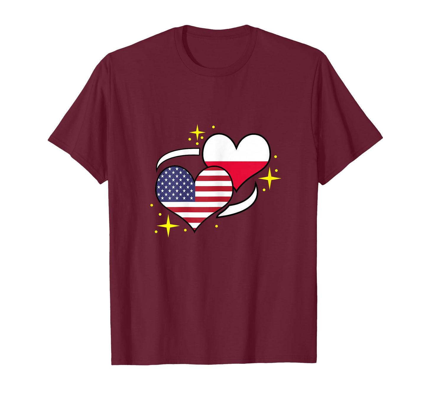 Polish American Flag Heart Polish Women T-Shirt