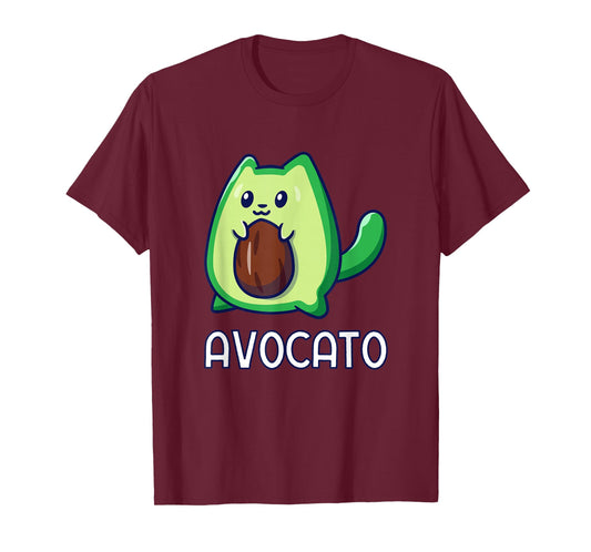 Avogato Avocado Cat Vegan T-Shirt